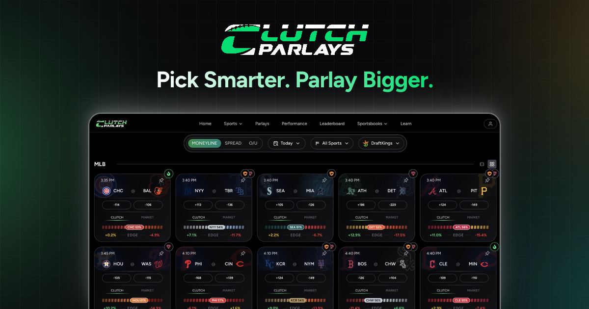 Clutch Parlays — AI Sports Betting Analytics for NBA, NFL & MLB